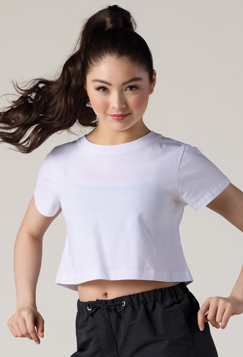 100% Cotton Boxy Cropped Tee for Dance | Weissman®