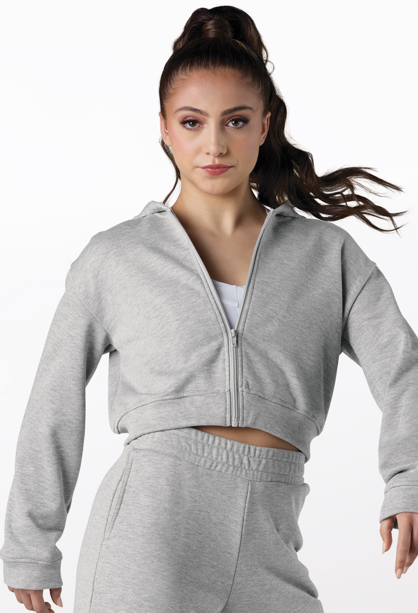 Soft Terry Zip-Up Cropped Hoodie | Weissman®