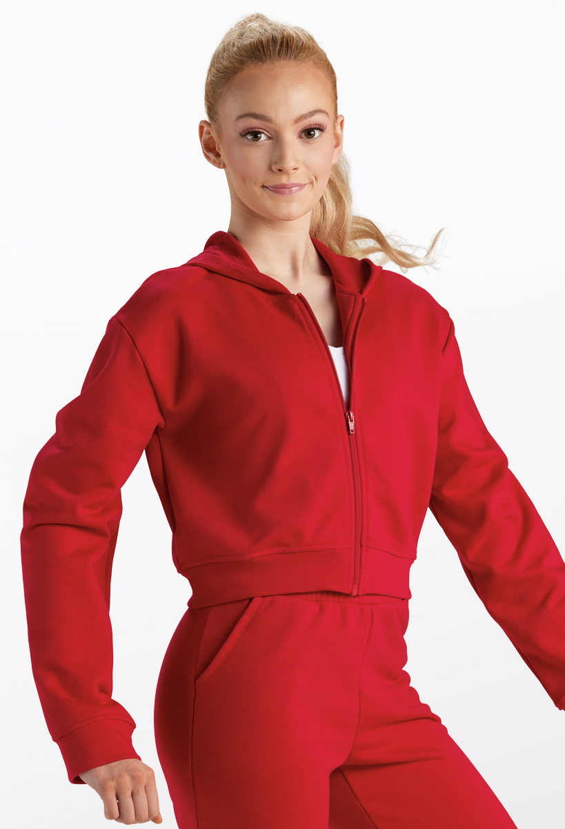 Soft Terry Zip-Up Cropped Hoodie | Weissman®