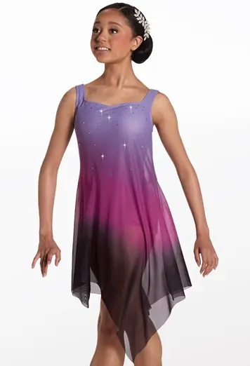 navy blue dress for baby girl Asymmetrical Mesh Drape Dress