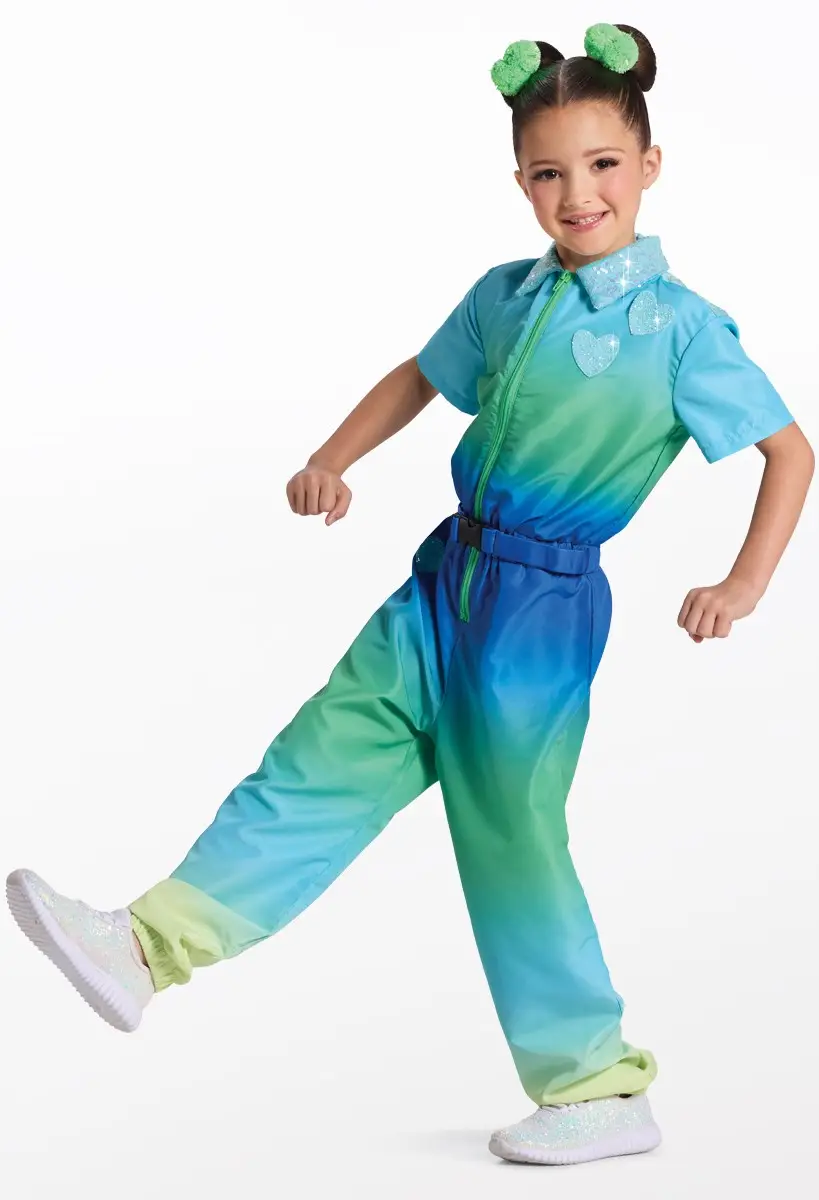 Girls Shiny Sequins Racing Driver Costume - Checkerboard Tutu Dress With Mock Neck