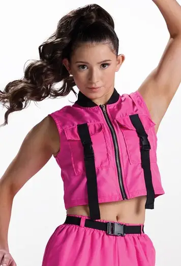 Cropped Buckle Detail Vest