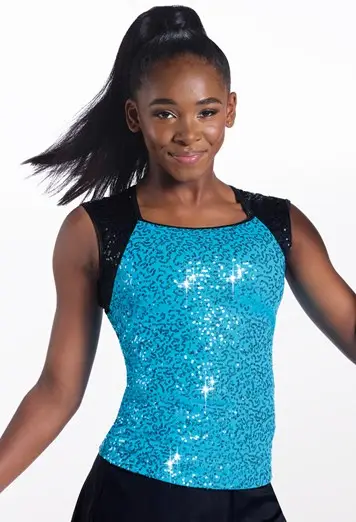 Sequin Cap Sleeve Top