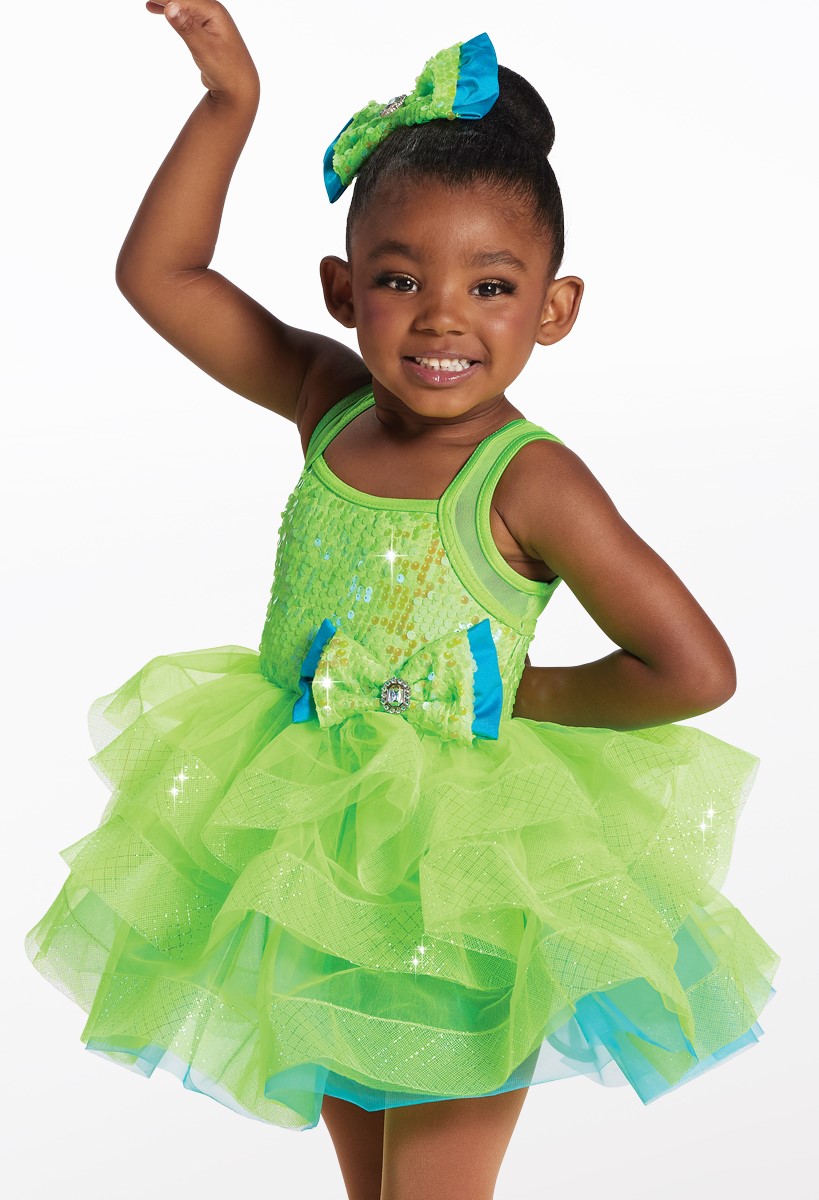 lime green tutu dress Neon Sequin Tutu Dress Dance Costume