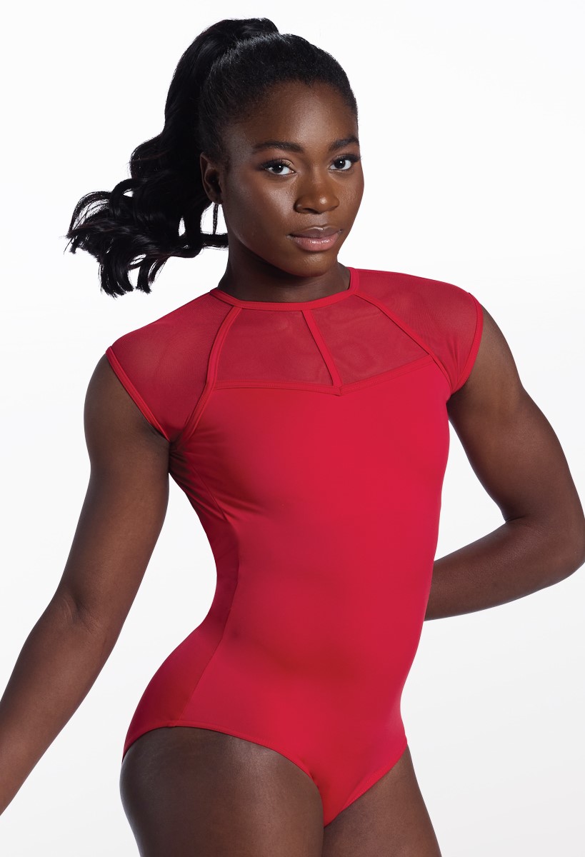 Cap Sleeve Dance Leotard with Power Mesh | Balera™