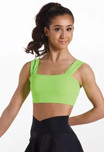 Shirred Strap Bra Top