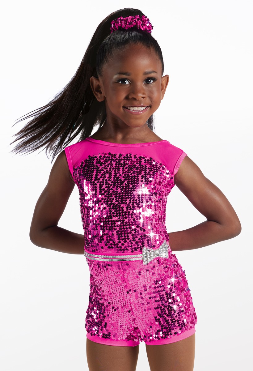 ジャンテイーデモドレス Showtime Sequin & Mesh Dance Biketard | Weissman®