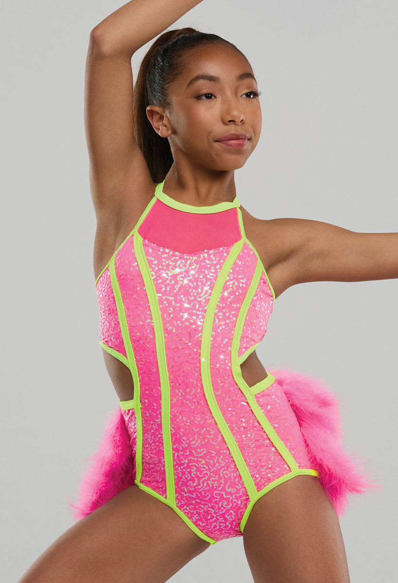 Asymmetric Chain Leotard Dance Costume | Weissman®
