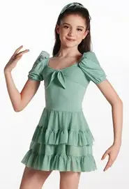 flowy flower dresses Floral Print Orange Tie Front Flowy Summer Dress Short Sleeve for Women –  ALILANG.COM main image 1