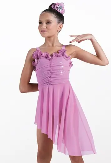 Asymmetrical Mesh Drape Dress