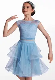blue dress for baby girl ADULT XSMALL ice blue lyrical/contemporary ready-to-ship dance costume –  Bryn Lavinia Designs main image 1