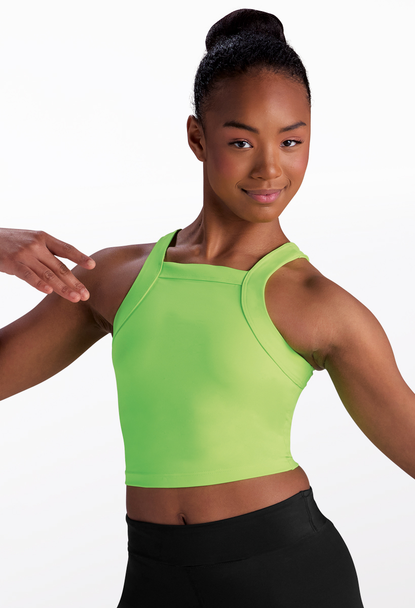 Rib Knit Knotted Crop Top For Dance | Weissman®