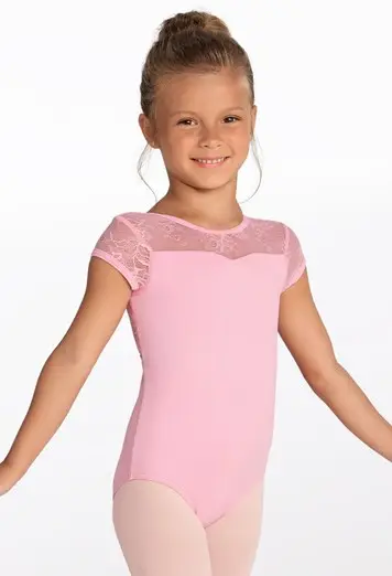 Kids Lacy Sleeve Leotard