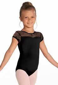Kids Lacy Sleeve Leotard