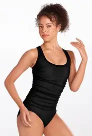 Ruched Overlay Leotard