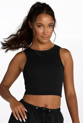 Fine Rib Cutout Back Tank