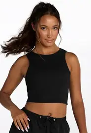 Fine Rib Cutout Back Tank