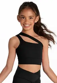Asymmetric Cutout Bra Top