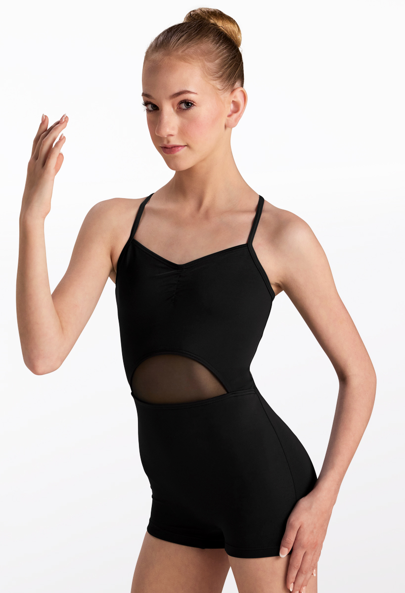 Mesh Inset Camisole Dance Biketard | Weissman®