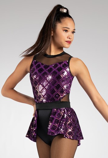 Jazz Sequin Velvet Back Panel Skirt | Weissman®