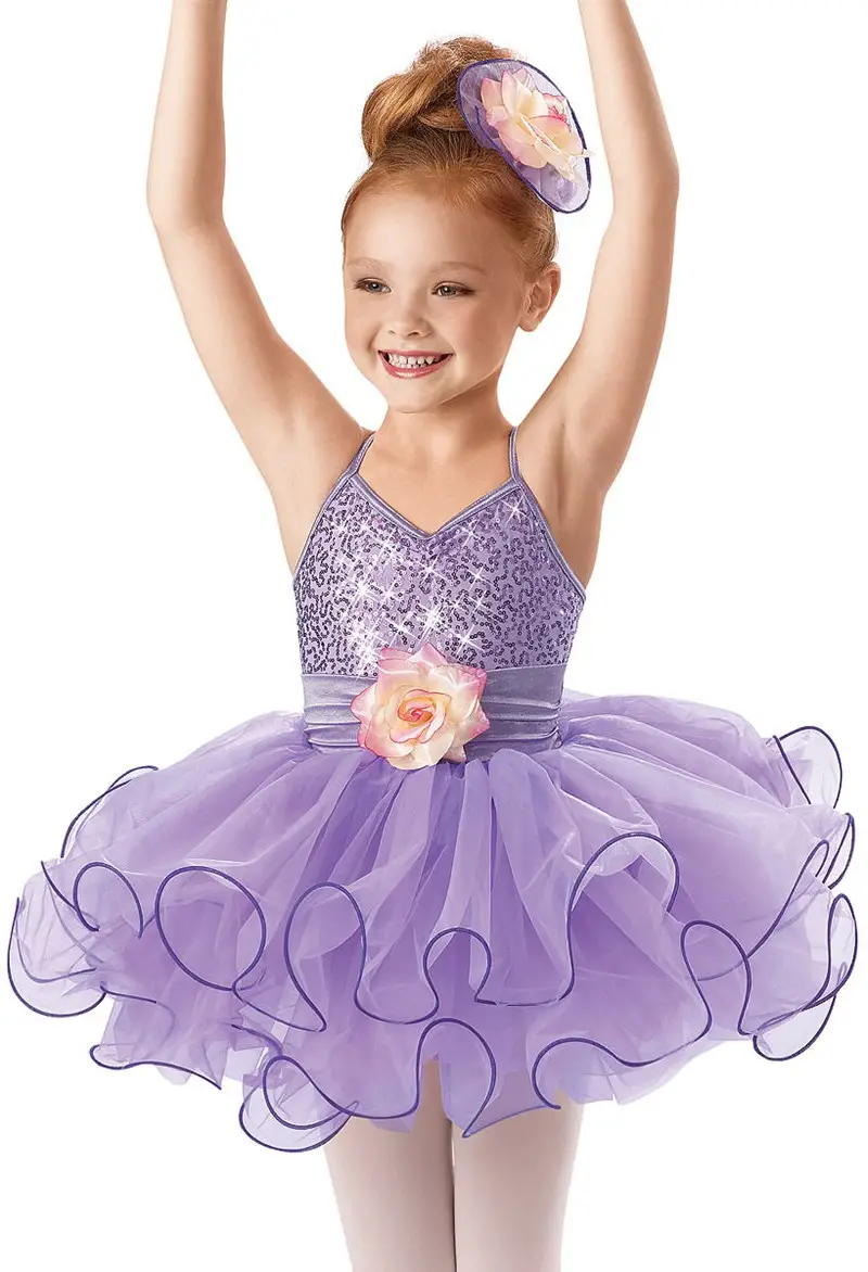 Weissman | Sequin Curly Hem Ballet Dress