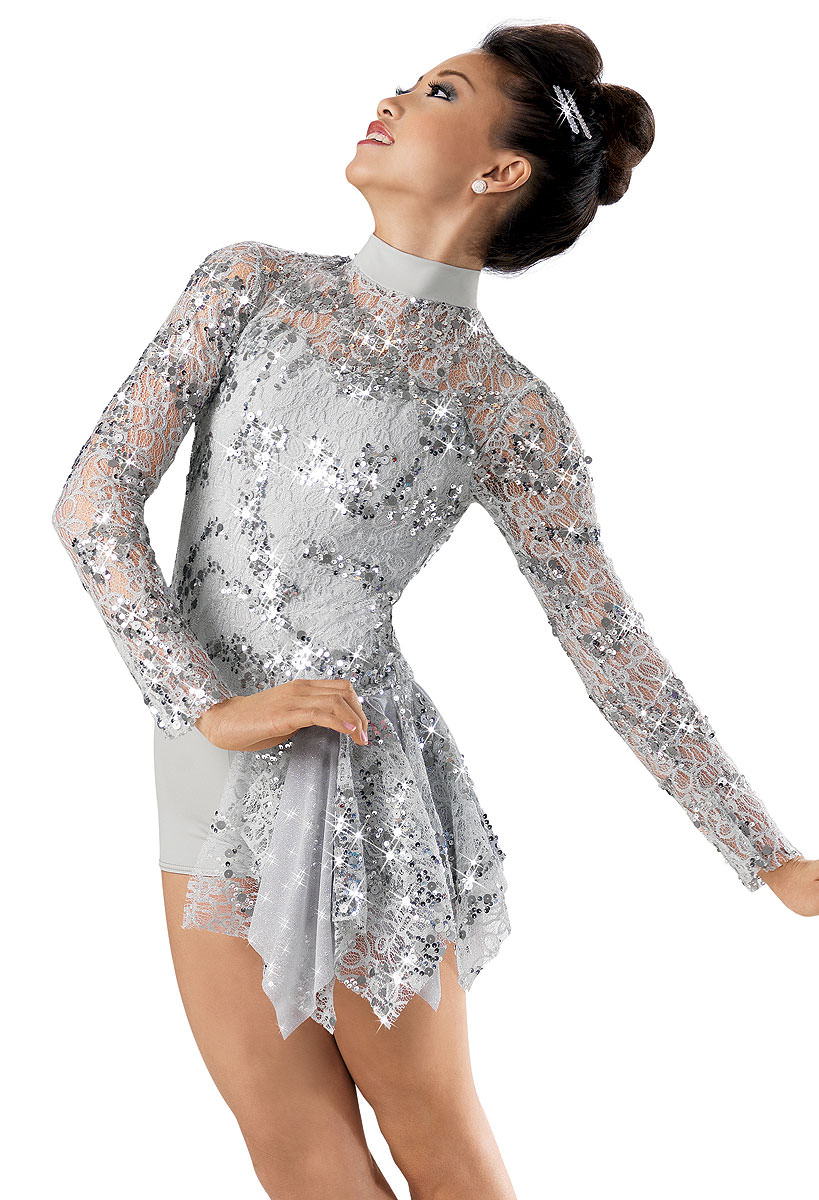 ヘアアクセサリー skatingmam Weissman™ | Sequin Lace Side Bustle Biketard