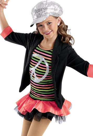 Peace Sign Blazer Satin Skirt -Weissman Costumes