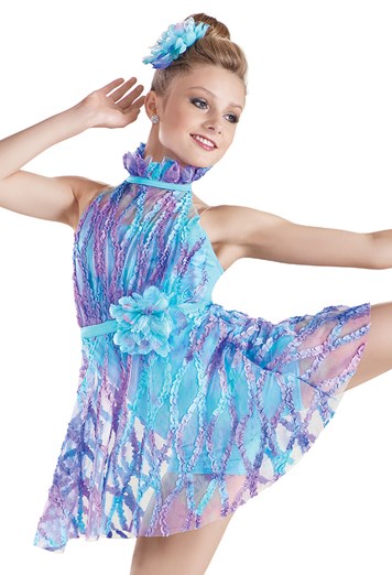 Weissman™ | Tie-Dye Ruffle Mesh Dress