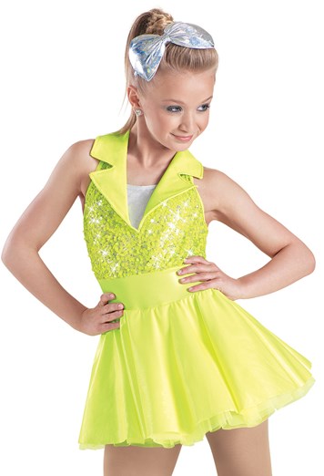 Weissman™ | Metallic Sequin Neon Vinyl Dress