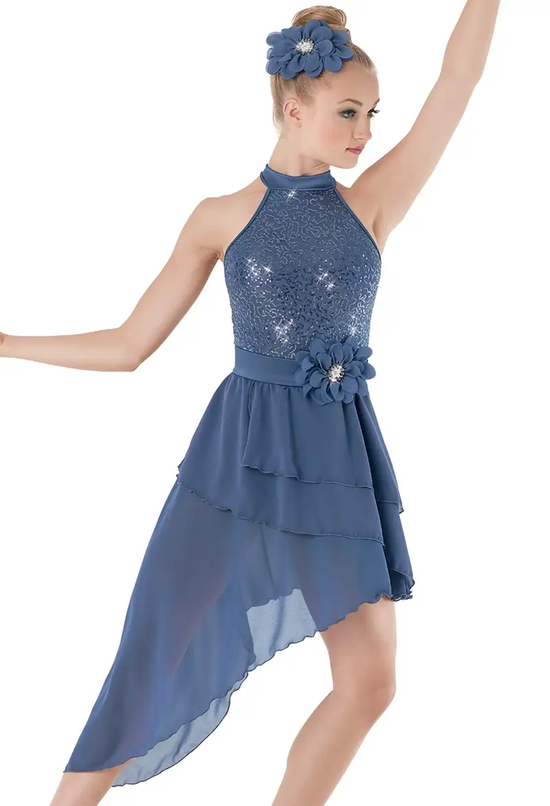 weissman high neck halter dress Weissman Mesh Cowl Neck Halter Dress