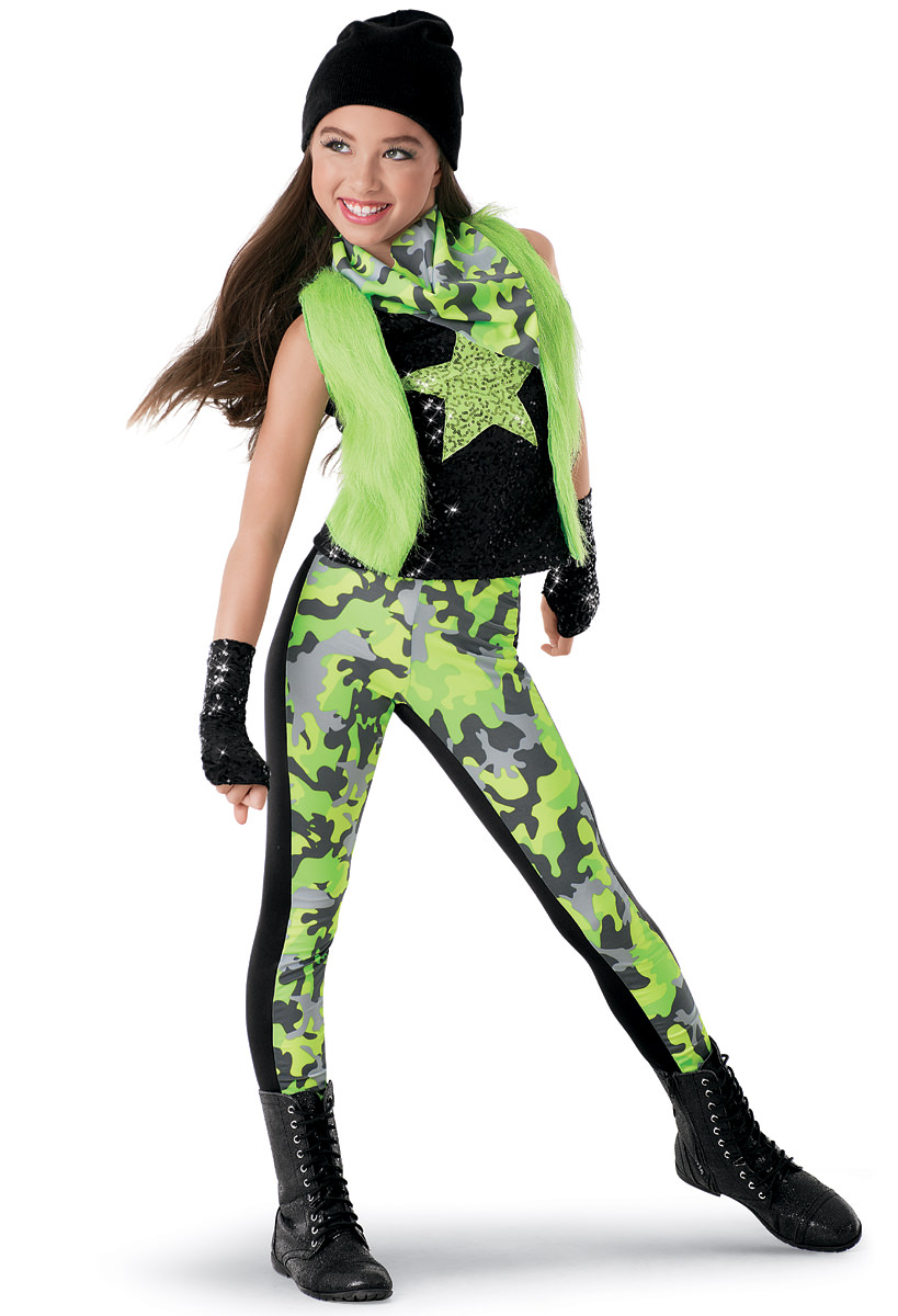 Weissman Neon Fur Vest Camo Legging