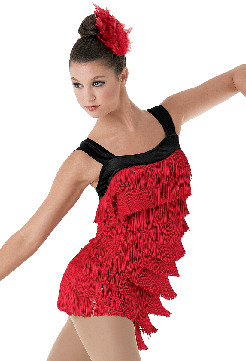 Medium UK 8-10 New Red Weissman Dance Costume Turn to Stone 7368 
