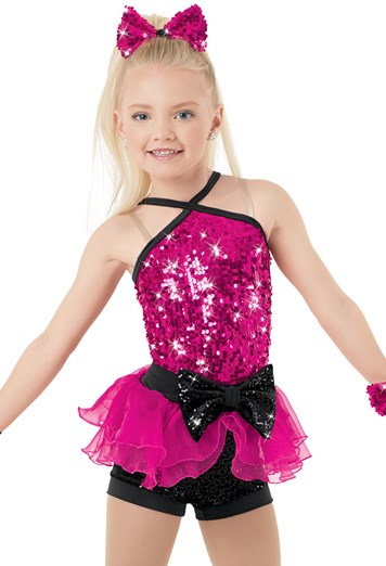 Weissman™ | Ultra Sparkle Biketard with Peplum