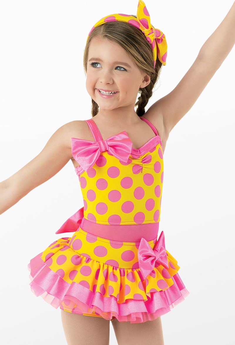 Polka Dot Bikini Skirted Dance Costume