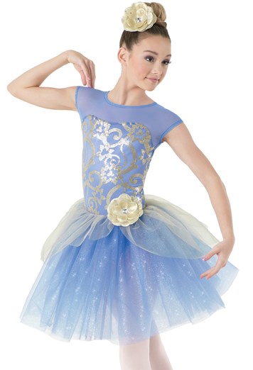 Weissman™ | Sequin Scroll Design Ballet Dress