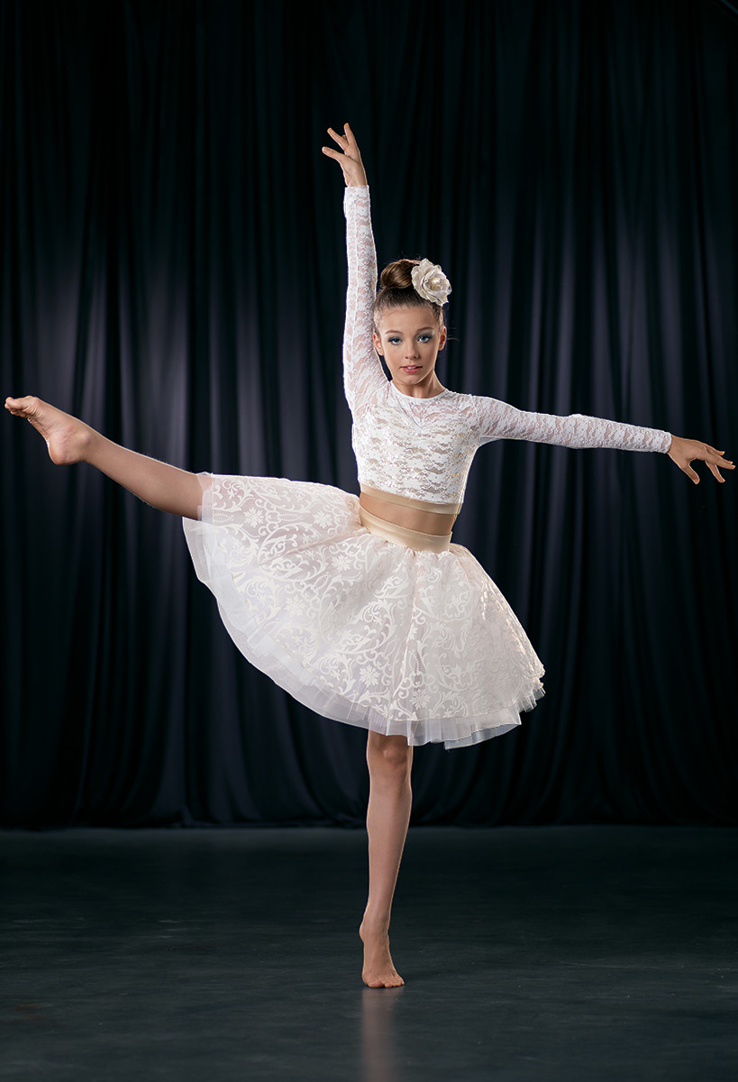 Weissman™ | Sequin Lace Crop Top & Ballerina Skirt