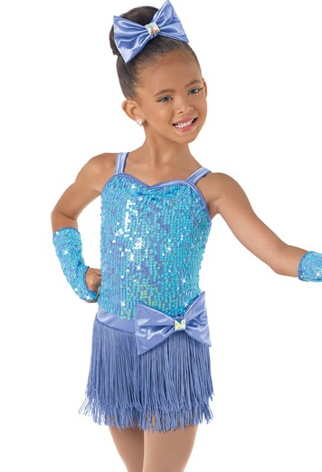 Weissman™ | Sequin Leotard with Fringe Skirt