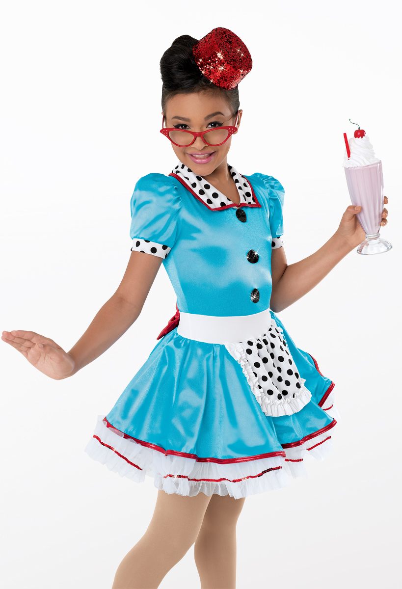 Dance Costume Raincoat Spats little hat singing in the rain may flowers tapjazz 