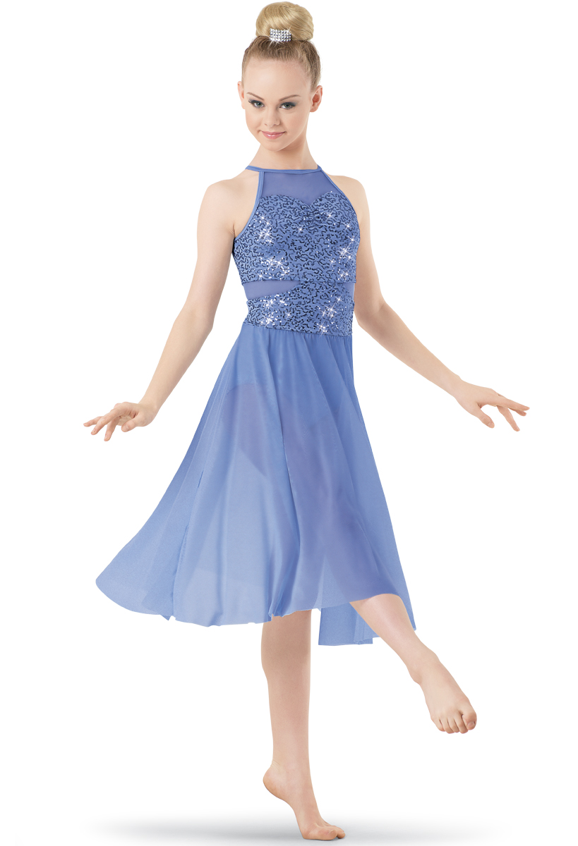 Weissman Dance Costume blue sequin long dress HEART OF THE MATTER 9079 child store LC