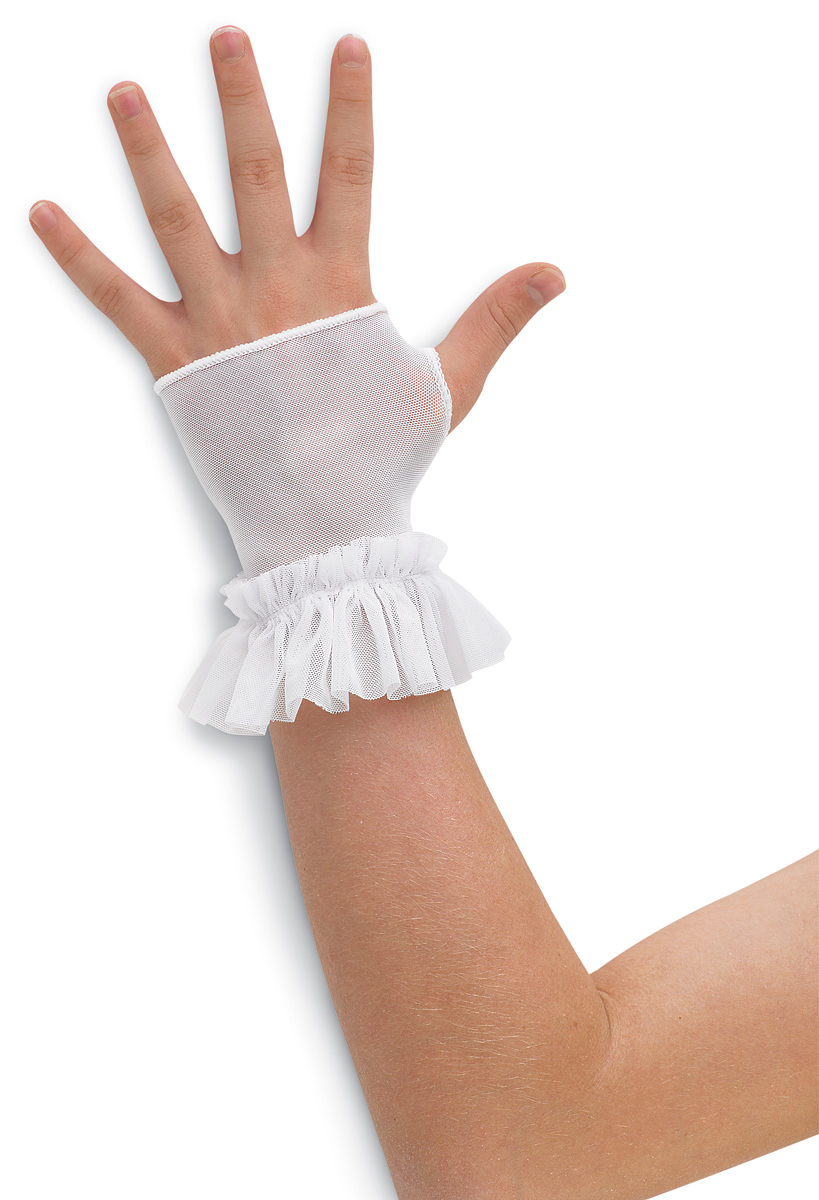 Bright Ruffle Mesh Mitt Gloves | Weissman®