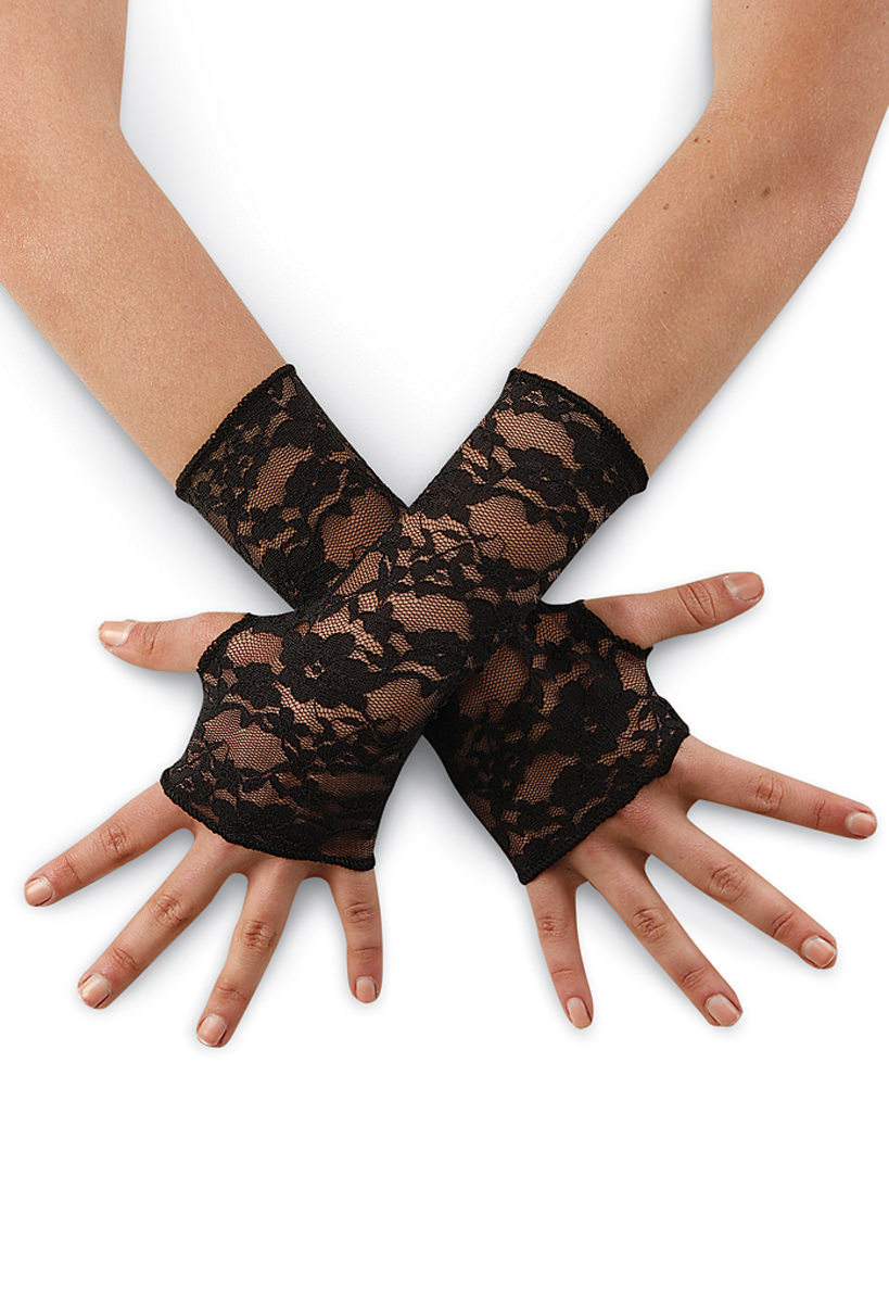 80's lace fingerless gloves