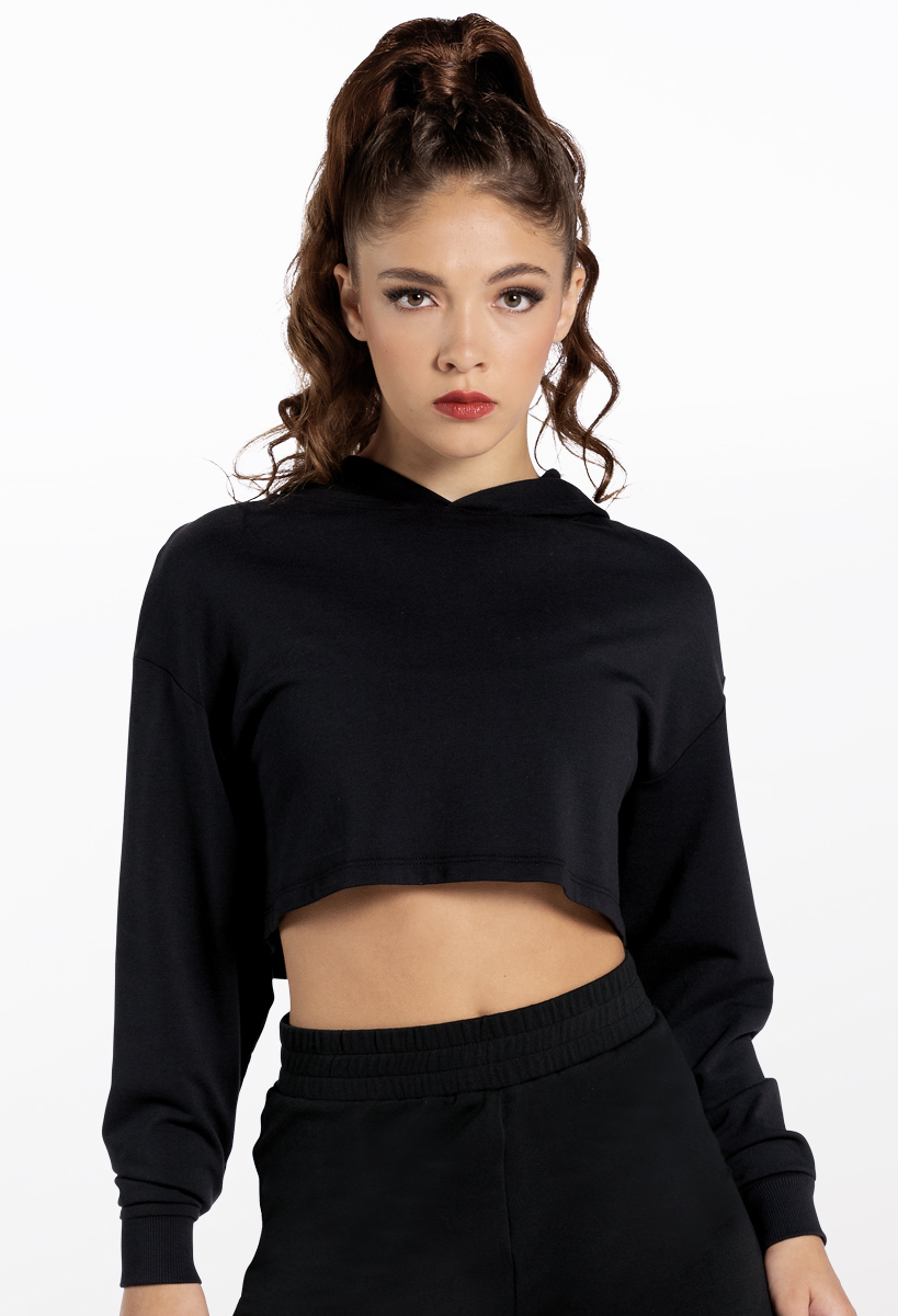 Plain crop top hoodies cheap wholesale