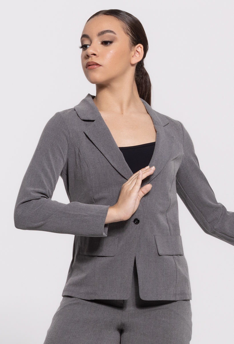 アウターその他 SPORTMAX Woman Blazer Grey 2422046012600 002 Sportmax: Gray Baffo Blazer | SSENSE