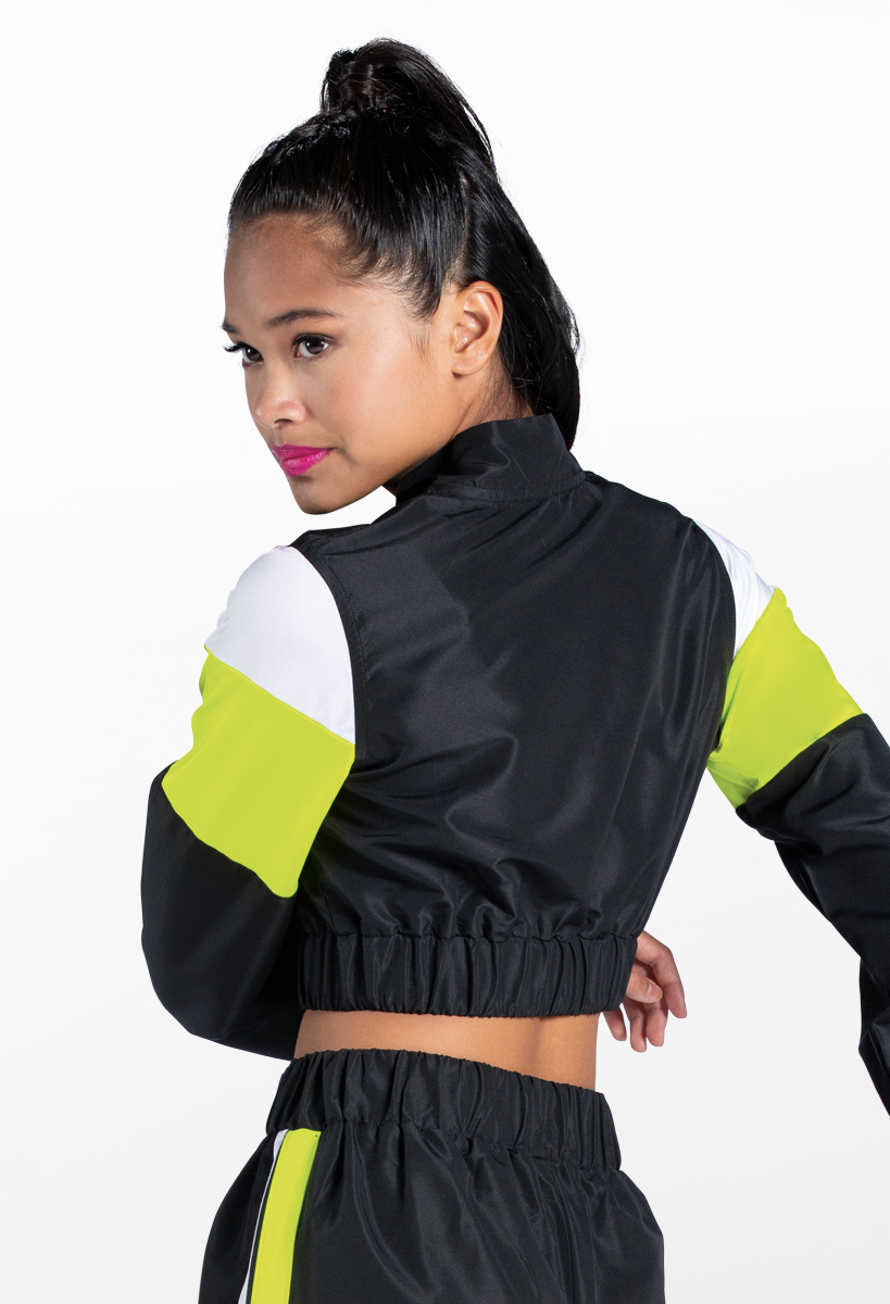 Color block cheap cropped windbreaker