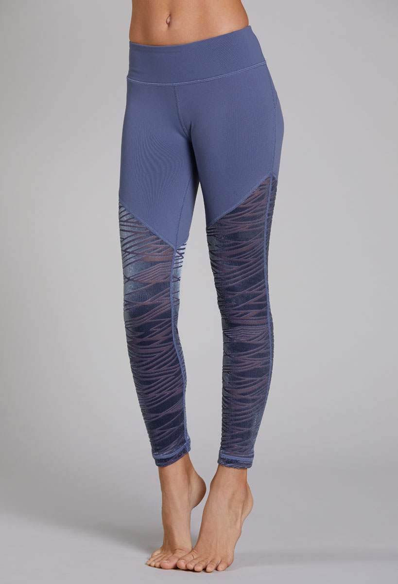 Flocked Mesh Cropped Leggings