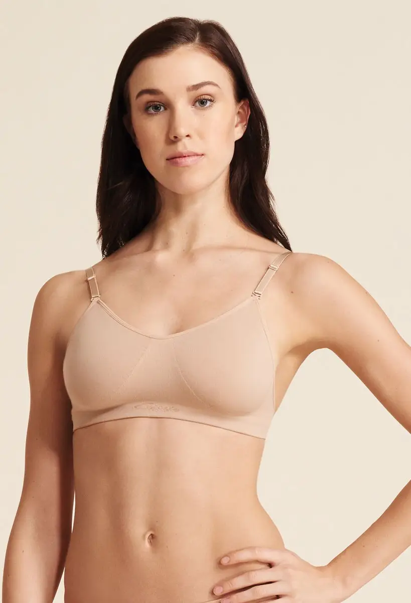 clear strap bra for backless dress Girls' Seamless Microfiber Clear Back Bra | Dancewear