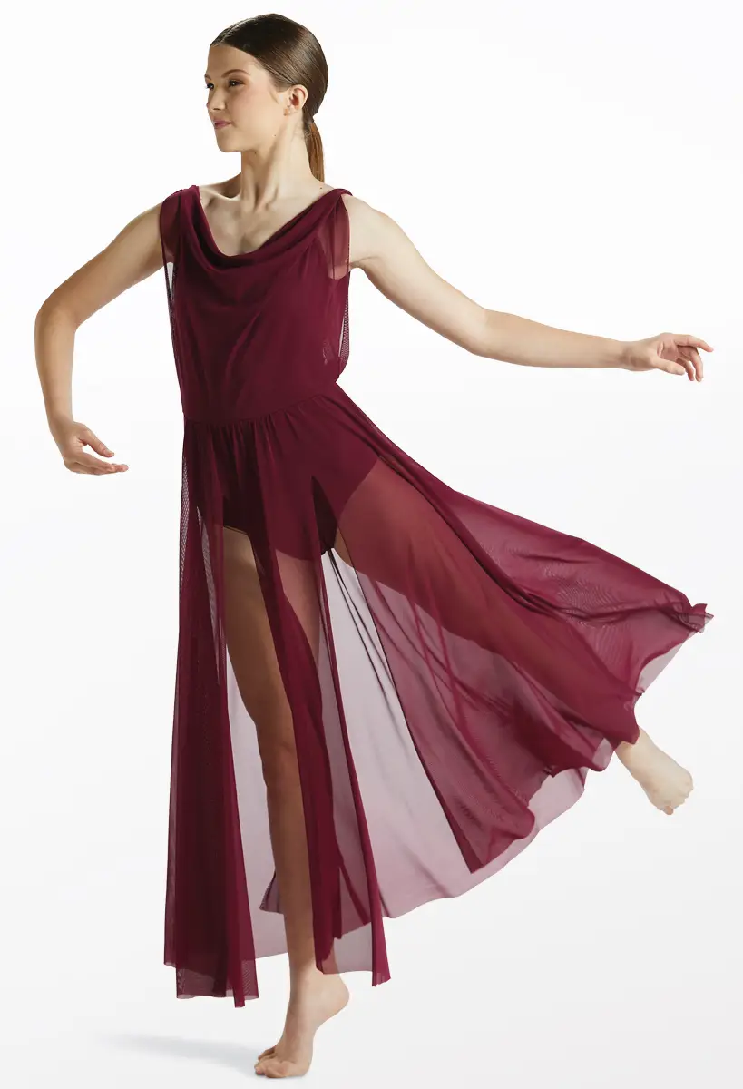 open lace back dress Isadora Wrap Style Midi Dress A-Line Sleeveless