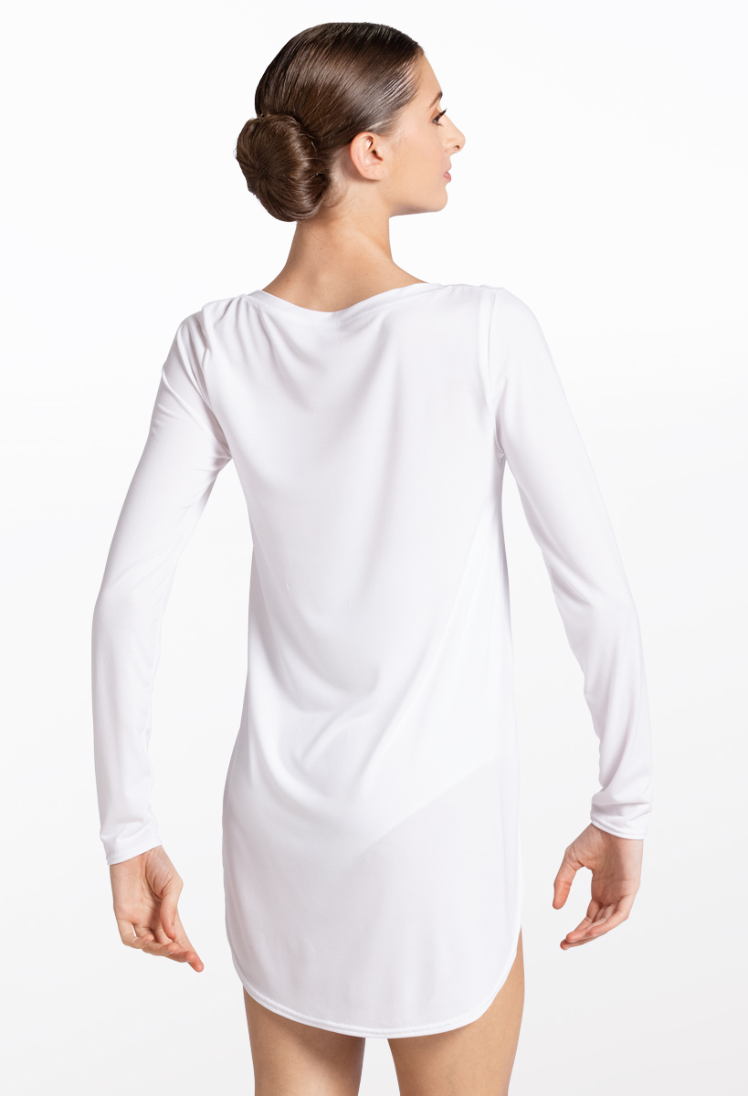 White long sleeve shop t shirt dress