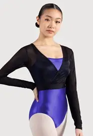 Mirella Shine Mesh Wrap Top