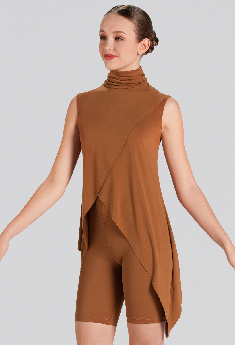 トップス Andequal asymmetry tulle tunic MJ13033.jpg